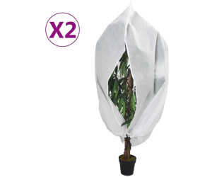 vidaXL Wintervlies mit Reißverschluss 2 Stk. 70 g/m² 1x1,55 m (364866)