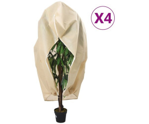 vidaXL Wintervlies mit Reißverschluss 4 Stk. 70 g/m² 1x1,55 m (3203528)