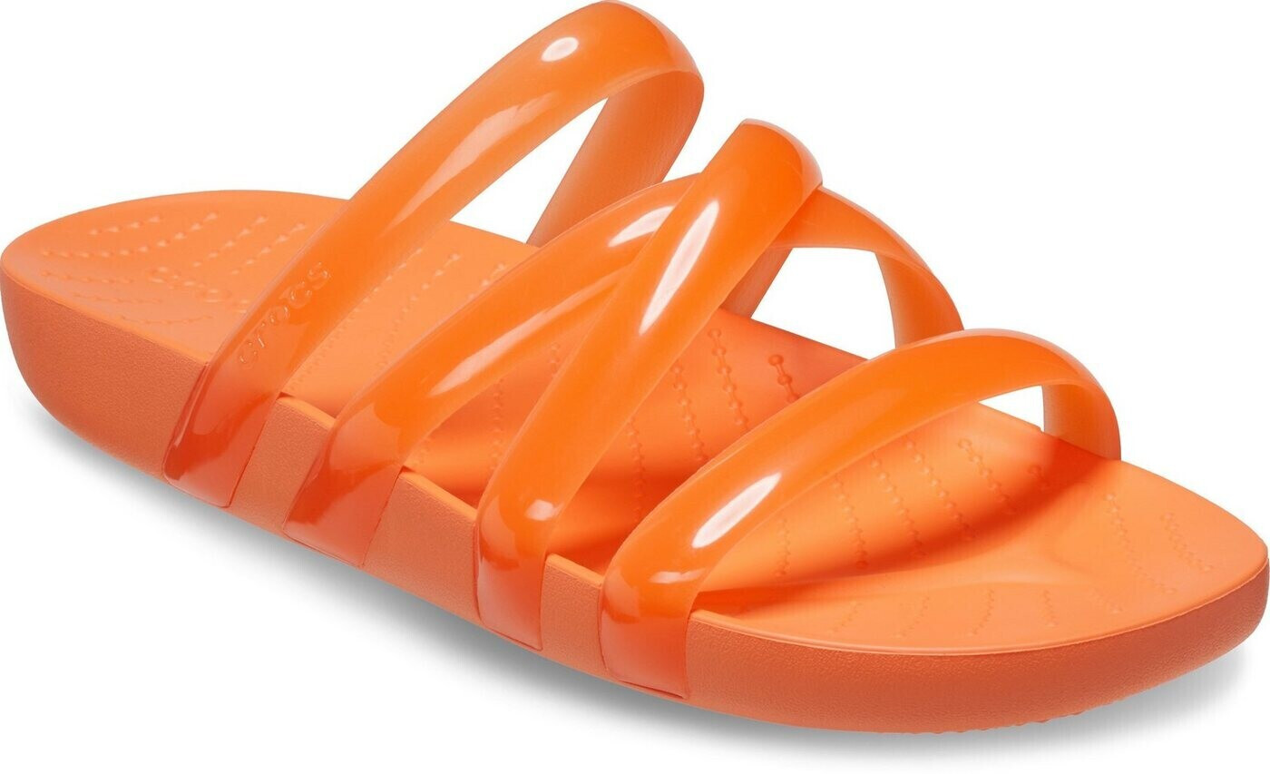 Crocs Splash Glossy Strappy Pool Slide orange
