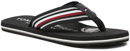 Tommy Hilfiger Corporate Stripes Beach Sandal flip-flops black
