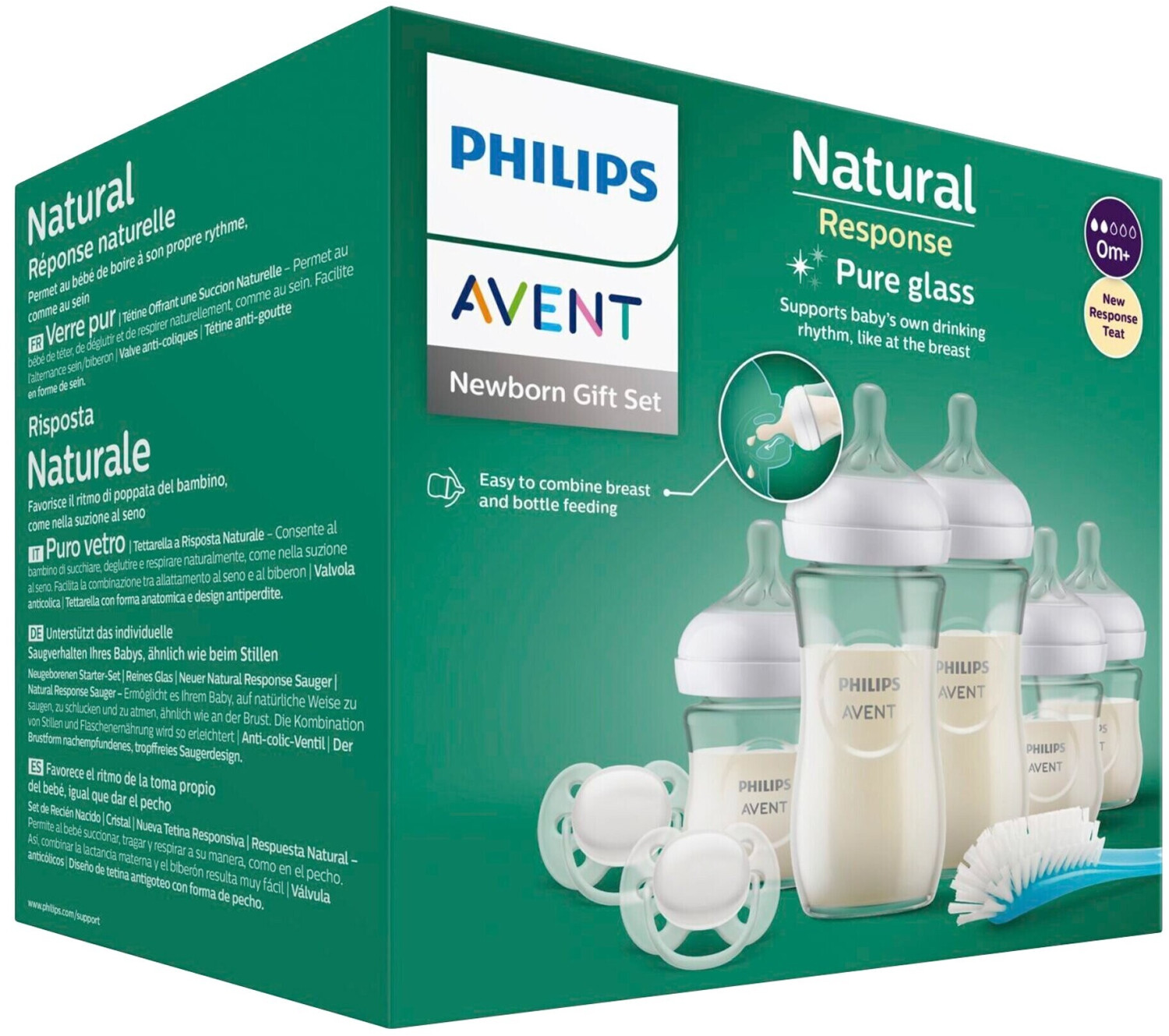 Philips AVENT Natural Response - Großes Flaschen-Set aus Glas für  Neugeborene (SCD879/11) ab € 59,94 | Preisvergleich bei