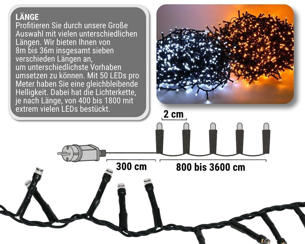 HAGO LED-Lichterkette Cluster 30m € bei 52,98 ab (29082-013) | Preisvergleich