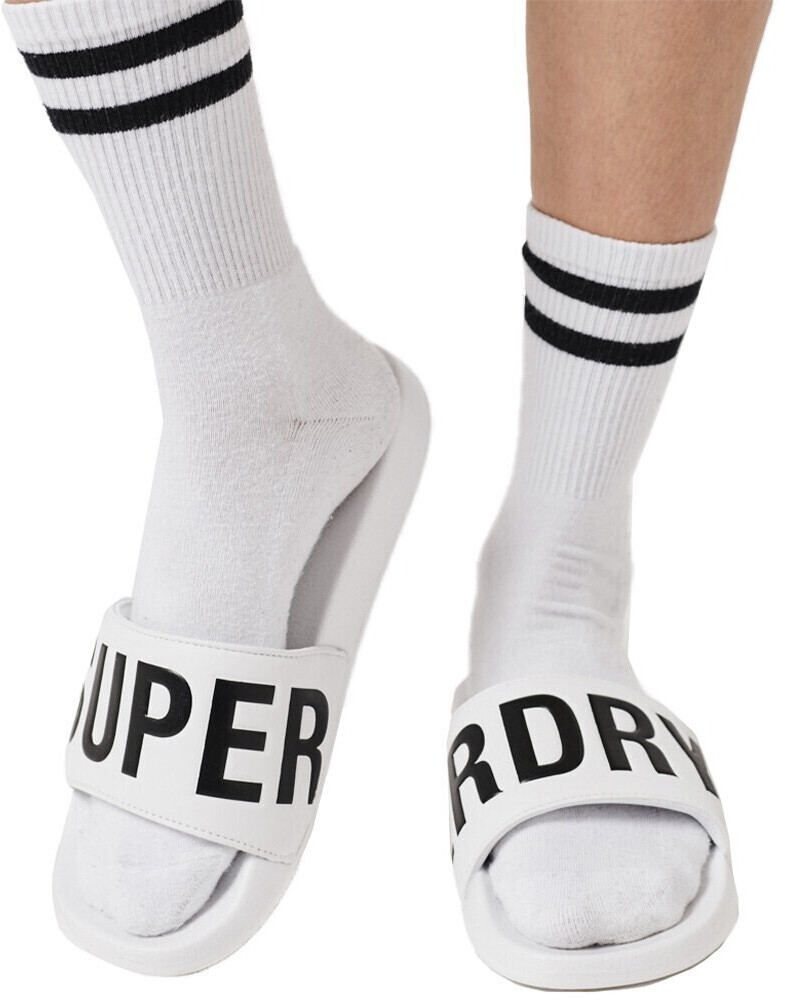 Superdry Code Core Pool Slides white