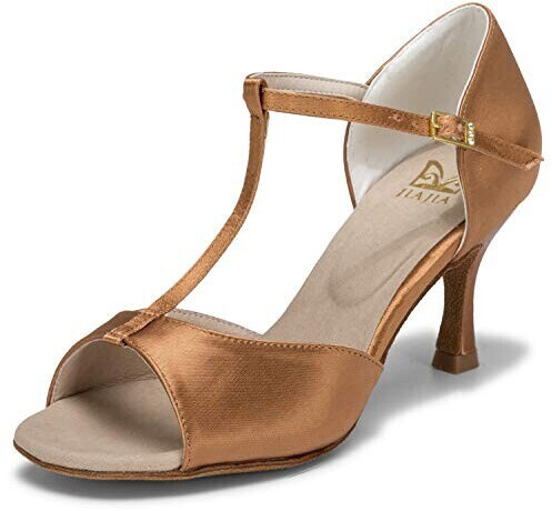 Jia Jia 20511 Women's Sandals Flared Heel Super-Satin brown