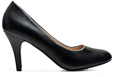 Andres Machado Elegant business pumps made of leather imitation for women AM422 black