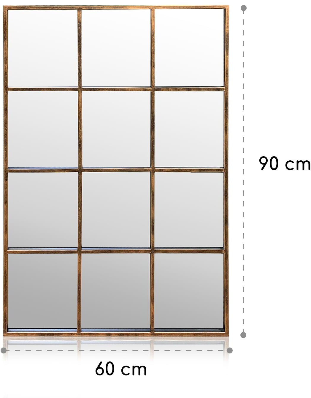 Casa Chic Fensterspiegel Soho 90x60 cm Vintage ab 74,49 €