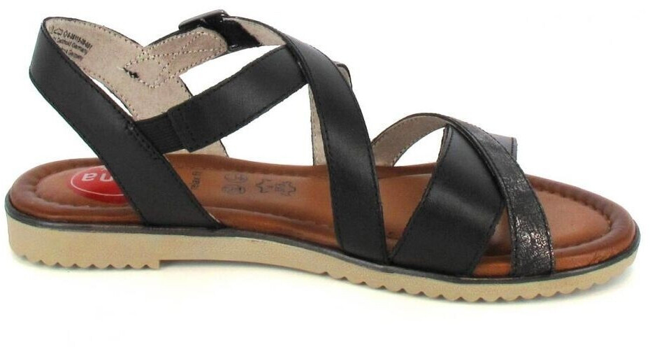 Jana Shoes 8-8-28115-28 Flat Sandal black
