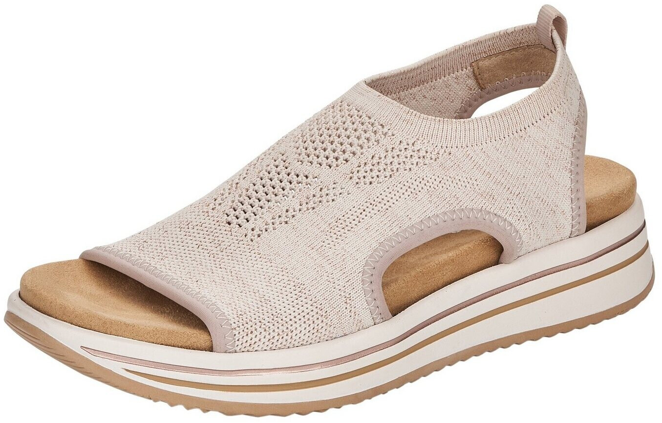Remonte Dorndorf Platform Sandal with interchangeable textile insole pink rose-mottled