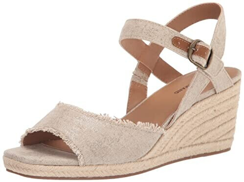 Lucky Brand Mindra Espadrille Wedge Sandal natural plat