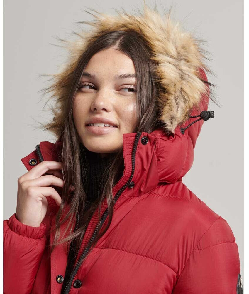 Superdry Vintage Hooded Mid Layer Preisvergleich Long bei ab | € Jacket 89,99 red (W5011180A-17I)