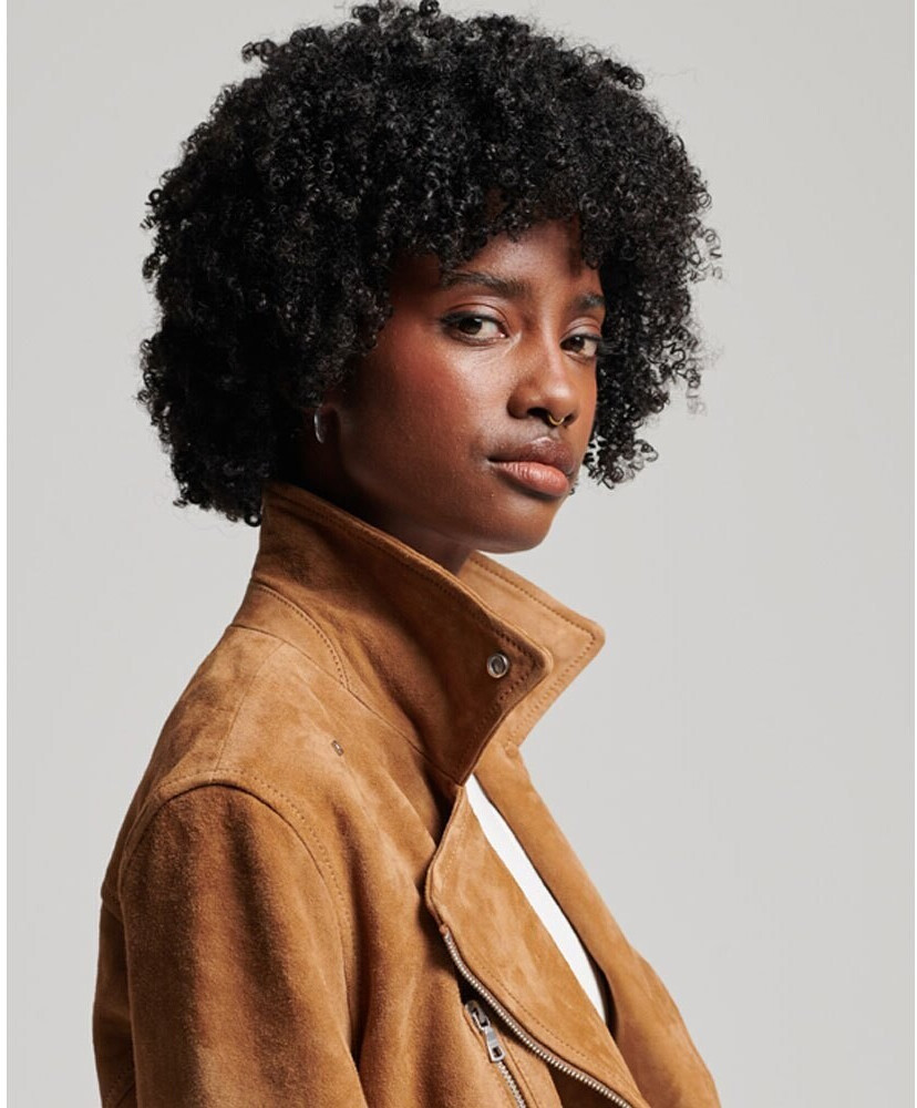 Superdry Studios Suede Biker Jacket W5011468A 8LP brown ab 155 99 Preisvergleich bei idealo