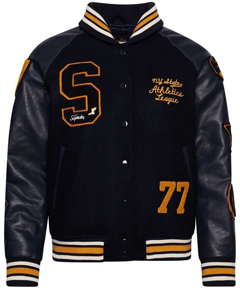 Superdry College Patched Varsity Bomber Jacket (W5011541A-98T 