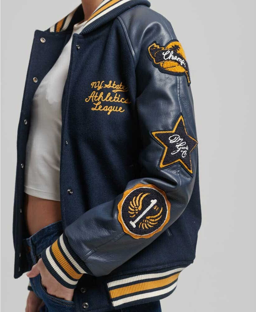 Superdry College Patched Varsity Bomber Jacket (W5011541A-98T 