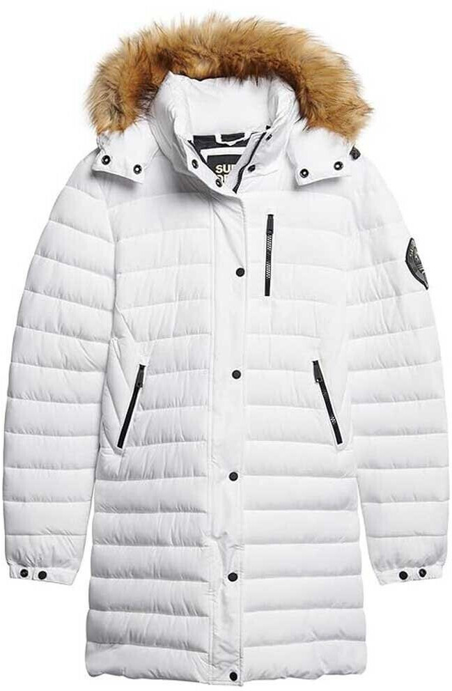 Superdry Fuji Mid Length Puffer Jacket (W5011564A-04C) white