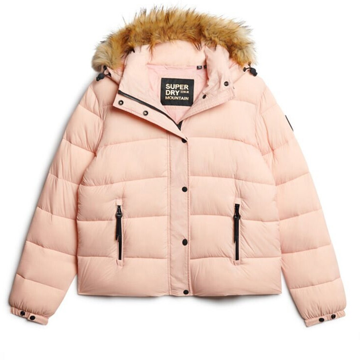 Superdry Faux Fur Puffer Jacket (W5011569A-EZ8) rosa