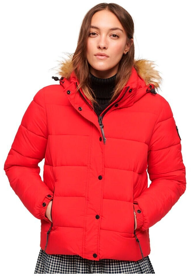Superdry Faux Fur Puffer Jacket (W5011569A-XX4) red