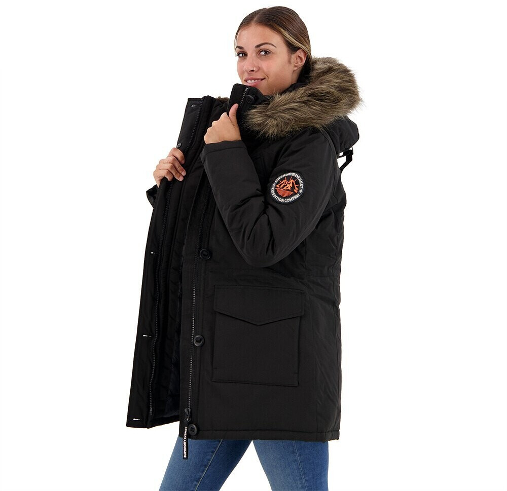 Black superdry coat online