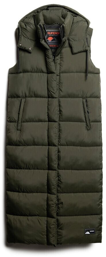 Superdry Ripstop Longline Down Vest (W5011644A-6DS) green