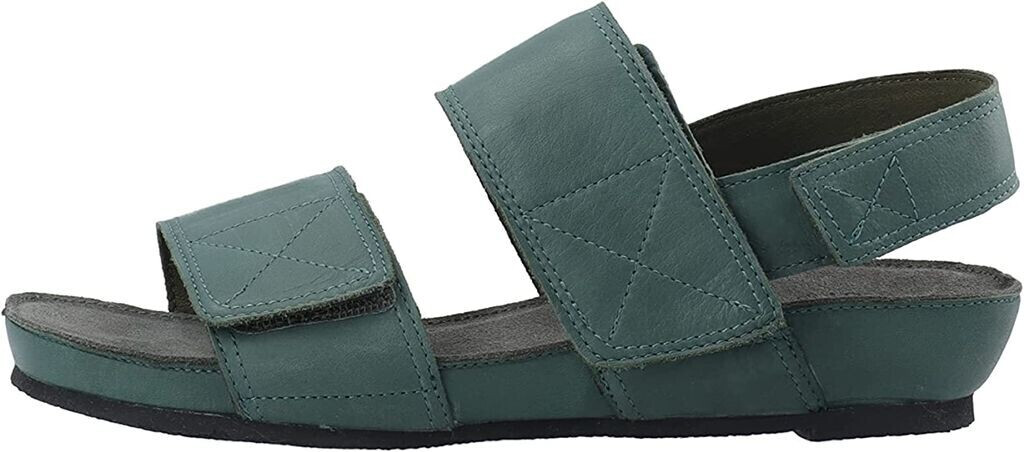 Ca'Shott Velcro Sandal Casava bottle green leather