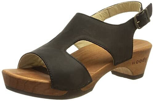 Woody Lucia wooden shoe black