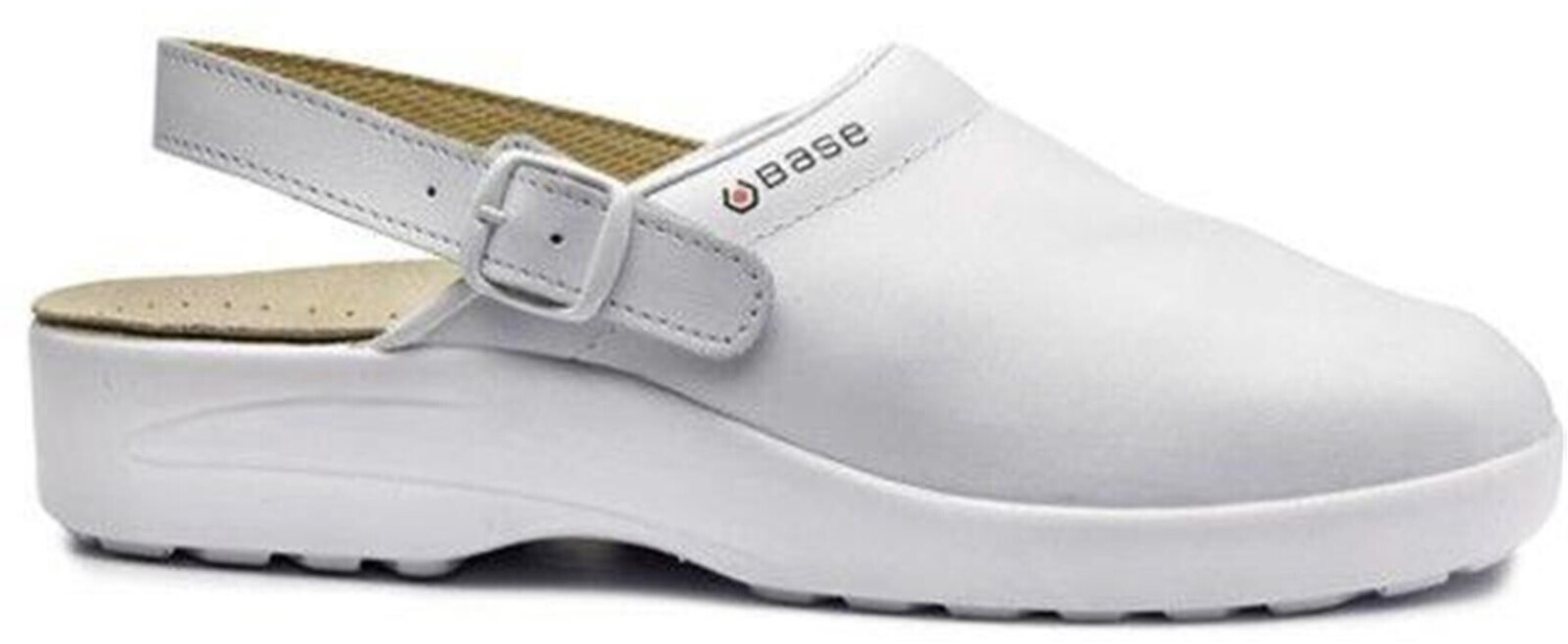 Base Protection Hygiene Clog Radon Leather white