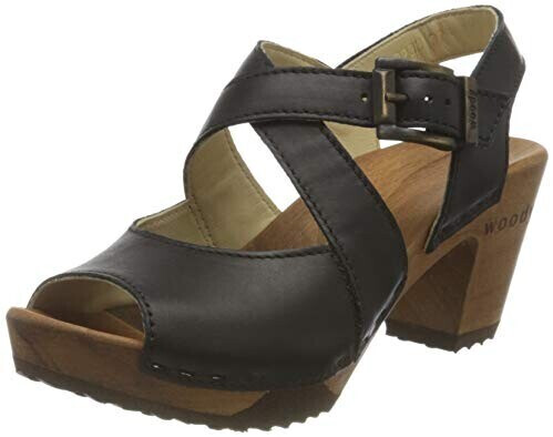Woody Elenor wooden shoe nero