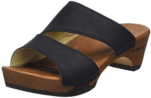 Woody Kate wooden shoe black