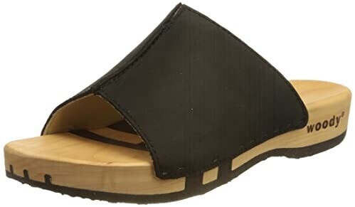 Woody Anja wooden shoe black
