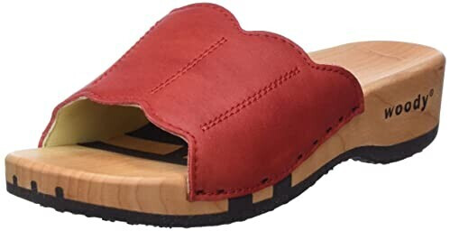 Woody Anna wooden clog Rosso
