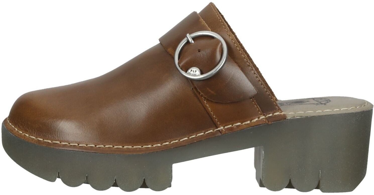 Fly London Leather Clogs brown Camel