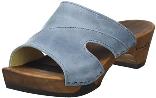 Woody Fiona wooden shoe celeste