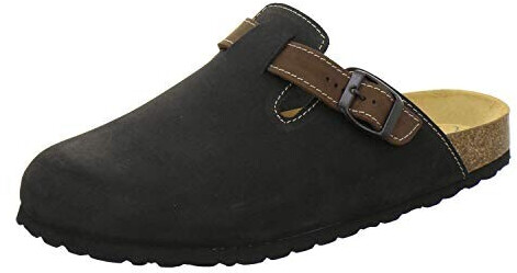 AFS Men's clogs comfortable slippers black nubuck