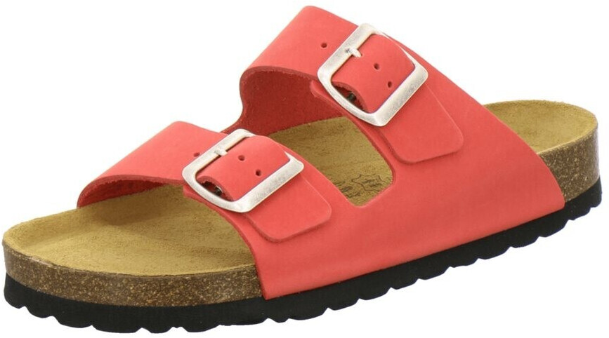 AFS Leather Pantolette with Footbed cherry Nubuk
