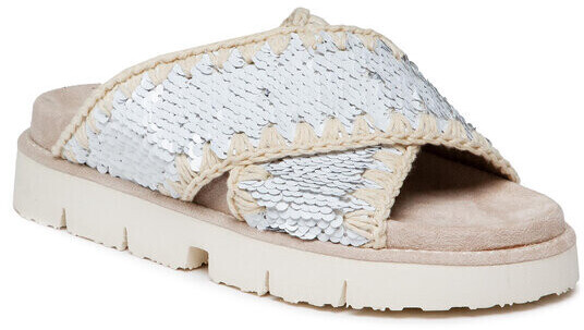 Mou Criss Cross Bio Sandal Plain SW461000G Slides white