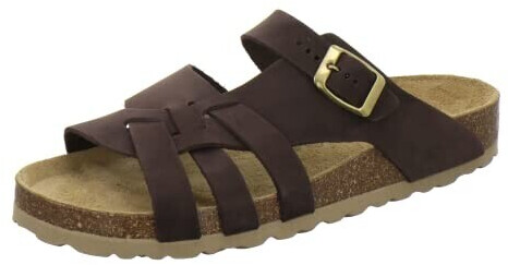 AFS Women's Slippers made of genuine leather high-quality house shoes with Eva sole Mocca Nubuk