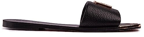 DKNY Gracen Leather Flat Slide black