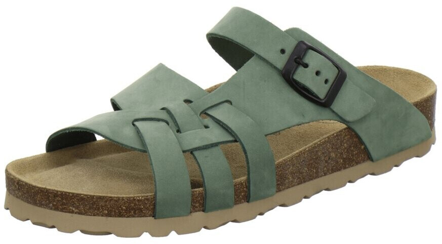 AFS Leather Pantolette with Footbed verde Nub