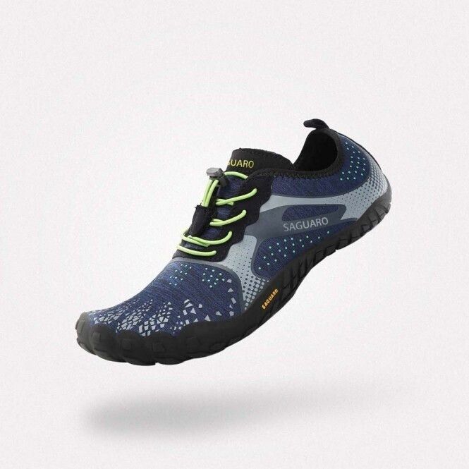 Saguaro Men's trail running shoes non-slip sole deep blue
