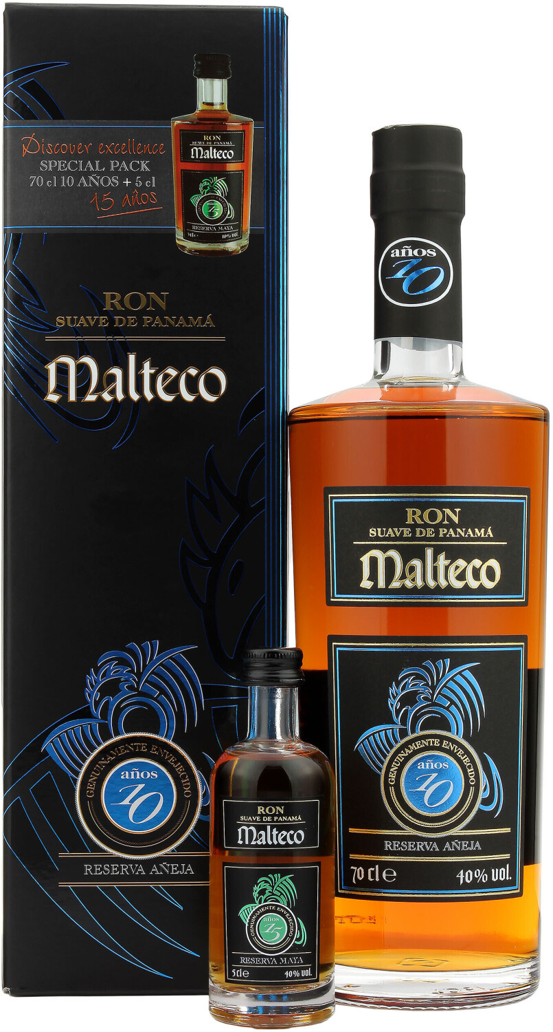 Malteco 10 Jahre 0,7l 15 € ab bei Special 0,05l Pack Preisvergleich 23,80 Jahre | + 40% 40
