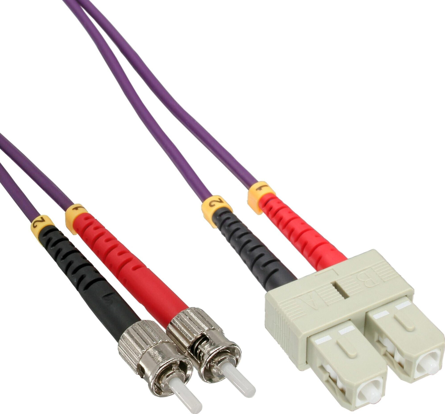 InLine ST/SC 50/125µ OM4 Optics Fiber Cable 25m Violet