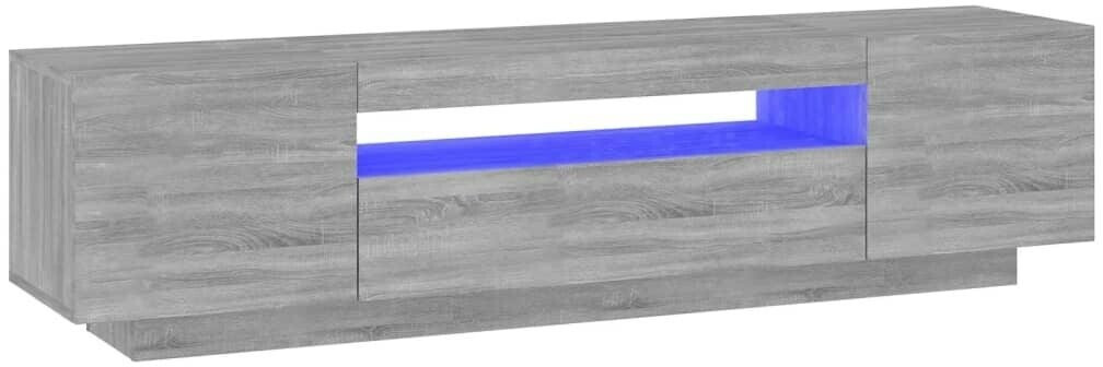 vidaXL TV cabinet with LED lights 160x35x40 cm Sonoma Grey
