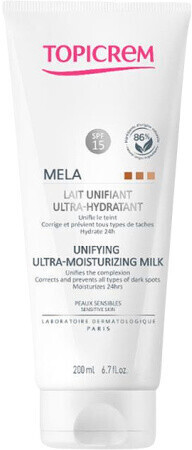 Topicrem Lait unifiant ultra-hydratant peaux sensibles (200 ml)