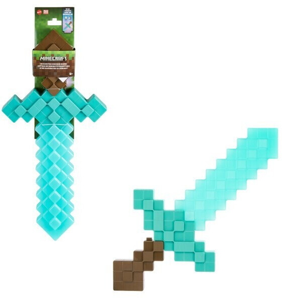 Mattel Minecraft Enchanted Diamond Sword For Role-Play With Lights & Sounds (HNM78)