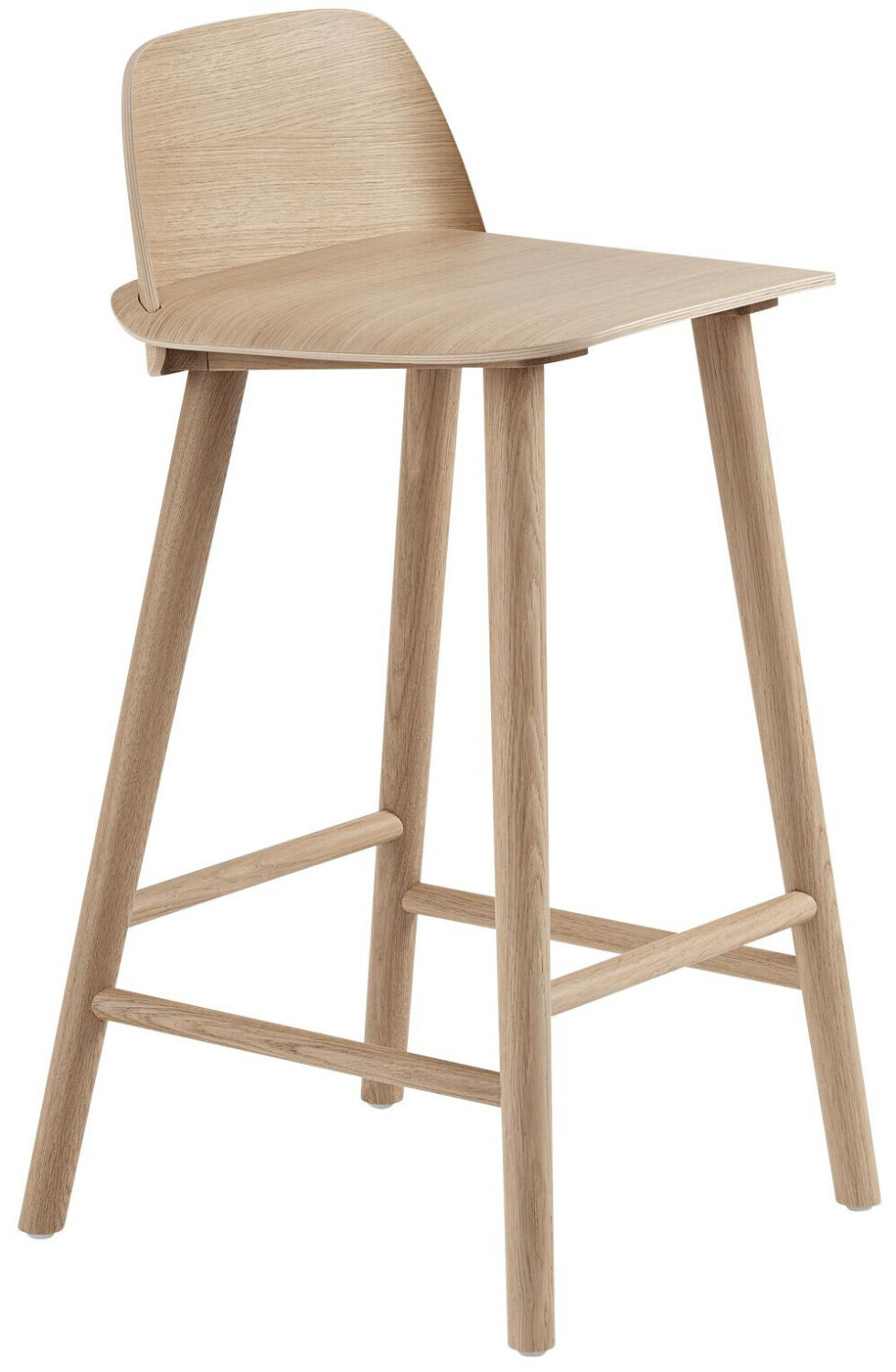 Muuto Nerd bar stool 41,5x79x425 cm natural brown oak
