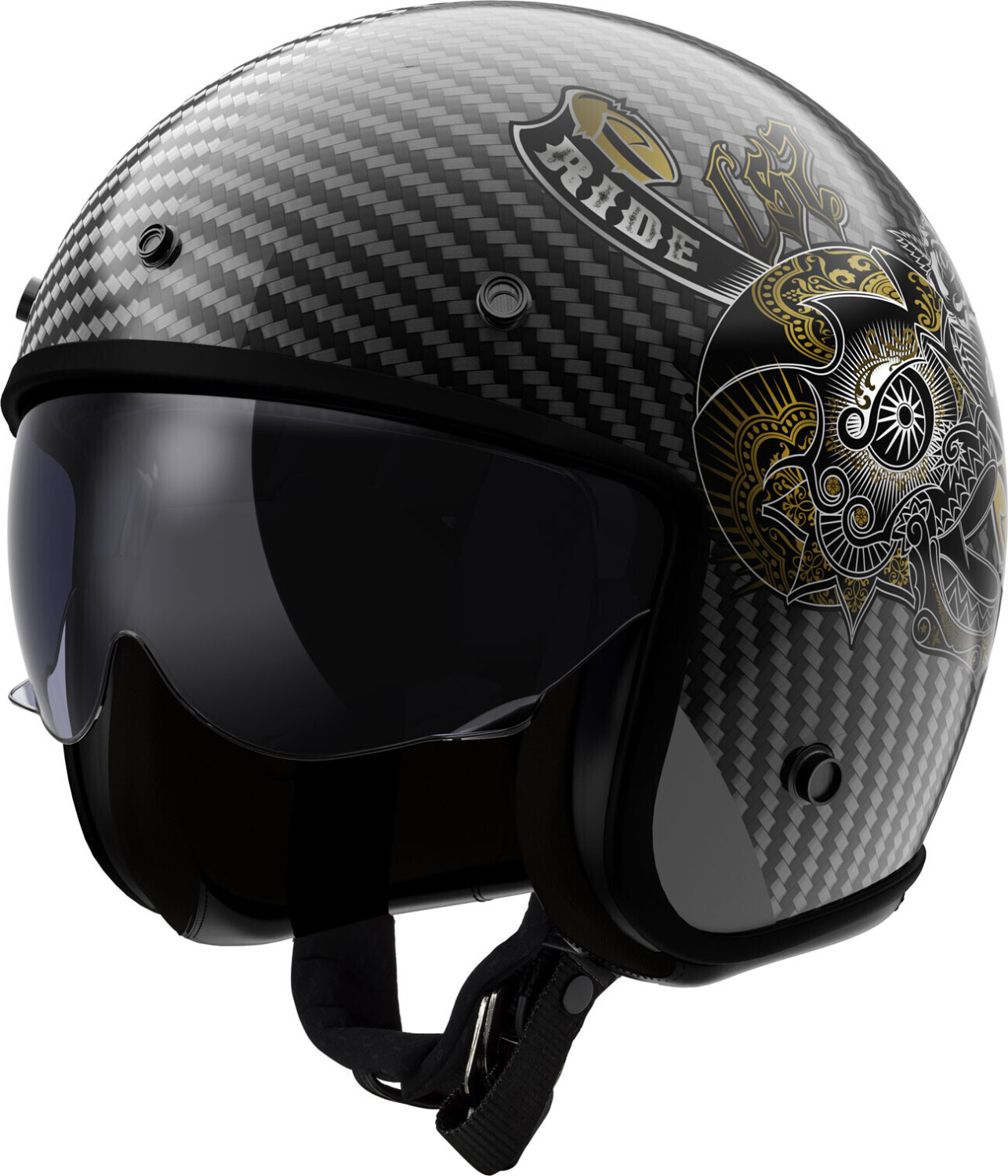 LS2 OF601 Bob II Carbon Star mat noir