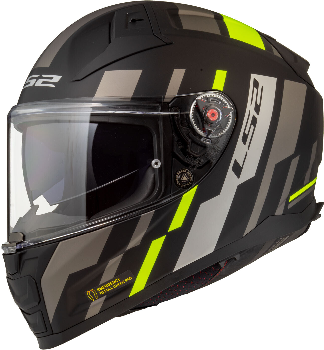 LS2 FF811 Vector II Tron mat noir/jaune fluo