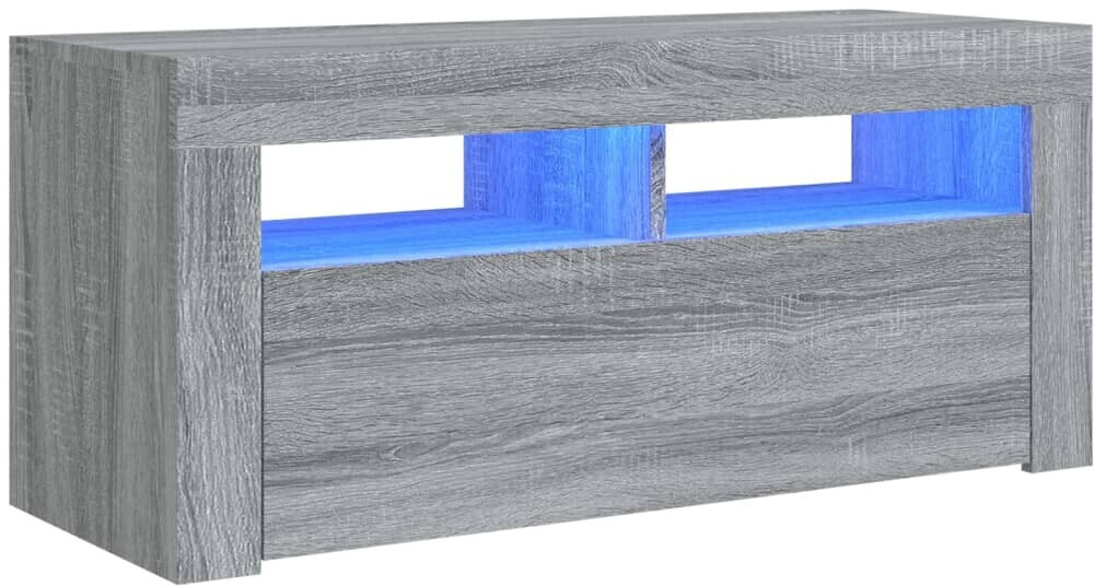 vidaXL TV Cabinet with LED Lights 90 x 35 x 40 cm Sonoma grey (815691)