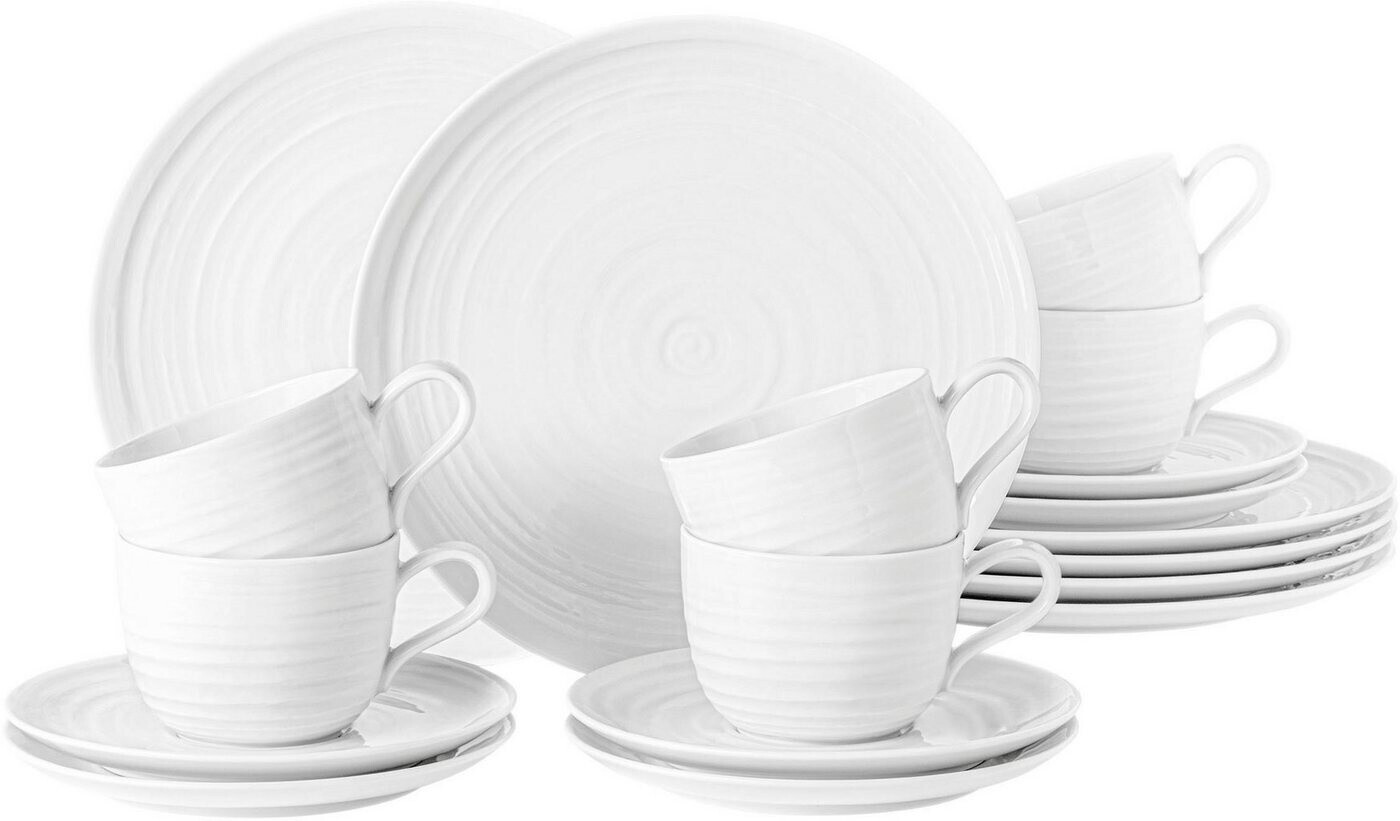 Seltmann Weiden Highline Servizio Da Tavola 30 Pezzi - Porcellana Tedesca Resistente Per 6 Persone - Piatti, Tazze, Ciotole - Lavabile In Lavastoviglie E Microonde