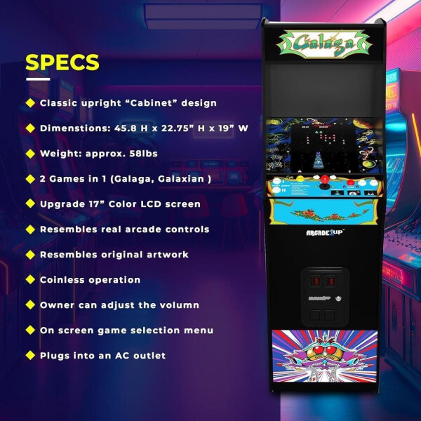 Arcade1Up Galaga Deluxe Arcade Machine, Bild 6