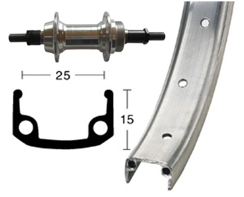 Winora Aluminium Wheel 6-7s (24) Rear Wheel silver 10 x 135 mm